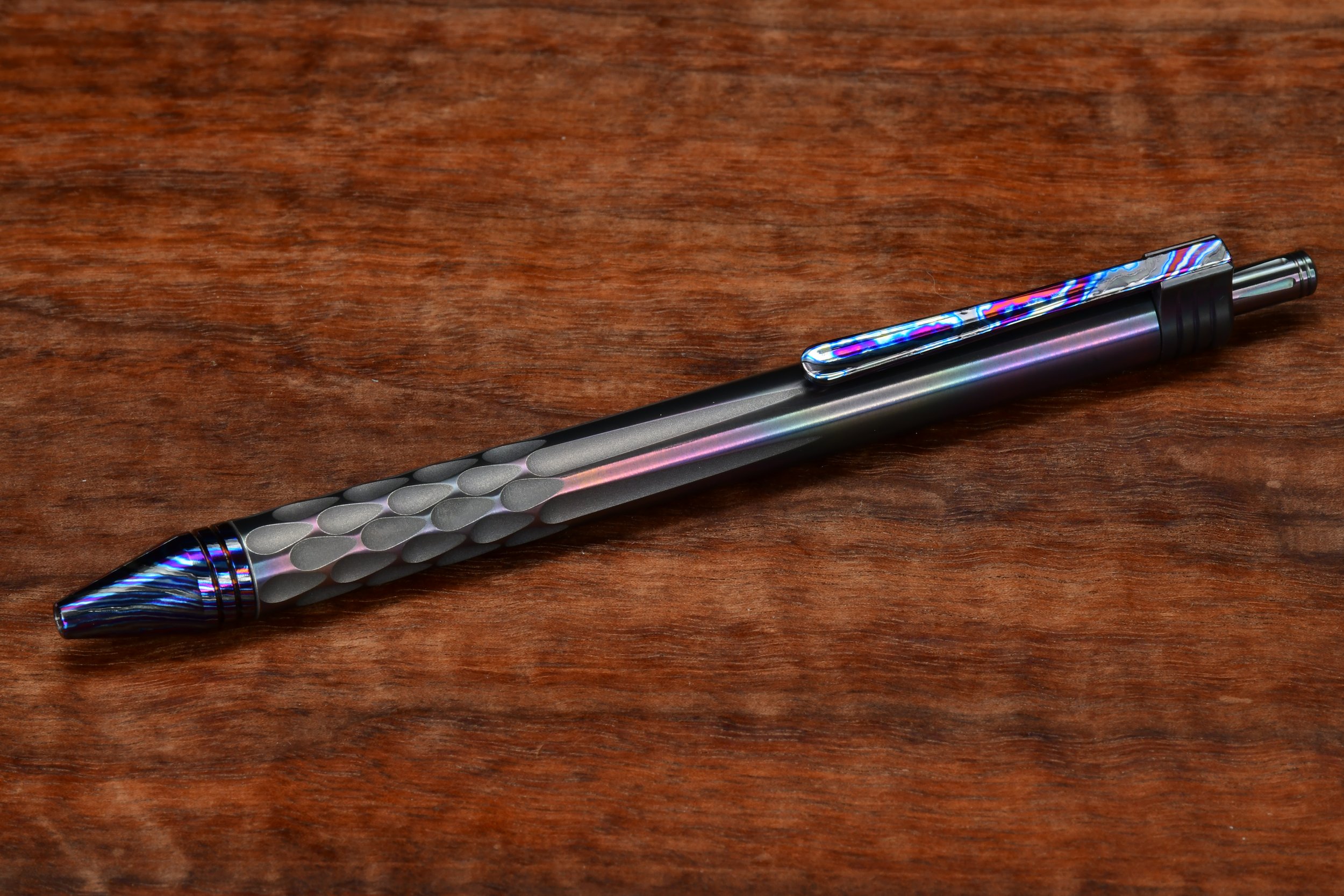 Oil-Slick Zirc with Black Timascus — BILLETSPIN-EDC